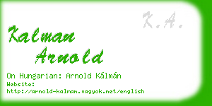 kalman arnold business card